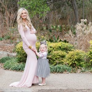 Pinkblush photoshoot maternity dress